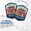 (2 Pack) Louisiana State and Capitol Magnets - LA State Magnet - Choose from 50 States - 5" On Longest Side - Premium Magnet - for Cars, Refrigerators, Toolboxes, Lockers - Made in USA - MAG1474 view 3