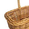 HomeLoft Basics Mini Rattan Woven Basket with Handle Ornament for Photography Props Sturdy view 2