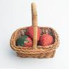 HomeLoft Basics Mini Rattan Woven Basket with Handle Ornament for Photography Props Sturdy view 4