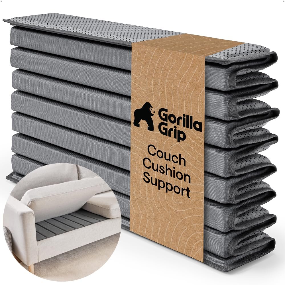 GORILLA GRIP Heavy Duty Couch Cushion Support Board to Fix Sagging Sofas, 21.5 x 54 Loveseat, Thick Plywood Boards Add Strong Seat Supports, Stay in Place Replacement Stuffing Under Couches Grey