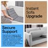 GORILLA GRIP Heavy Duty Couch Cushion Support Board to Fix Sagging Sofas, 21.5 x 54 Loveseat, Thick Plywood Boards Add Strong Seat Supports, Stay in Place Replacement Stuffing Under Couches Grey view 3