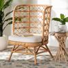 bali & pari Tania Bohemian Light Honey Rattan Accent Chair view 2