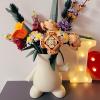 8 Inch Ceramic Vase for Building Block Flower Bouquet, Cute Thumbs Up Body Shape Vase for Lego-Compatible Flowers, Unique Desk Decor for Office & Home, Funky Gift for Women Men (Beige) view 4