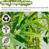 3ft 4ft 5ft 6ft 6.5ft 7ft Extra Tall Artificial Bamboo Plants Trees with Bamboo Trunks, Stems and Leaves - Fake Bamboo Silk Faux Tree Garden Fence Privacy Screen DIY Decor Outdoor Indoor(Pack of 100,2 view 3