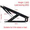 Hydraulic Bed Lift Mechanism Lift Pneumatic Support Box Bed Sofa Storage Space Saving DIY Project Lifter Lift Up Hardware Folding Lift Up Spring Hinges for Easy Bed Access Black(61cm/2FT) view 2