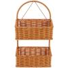 Luxshiny Woven Wall Hanging Basket Boho Style Rattan Laundry Storage Basket for Bathroom Kitchen Door Living Room view 1