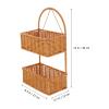 Luxshiny Woven Wall Hanging Basket Boho Style Rattan Laundry Storage Basket for Bathroom Kitchen Door Living Room view 3