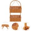 Luxshiny Woven Wall Hanging Basket Boho Style Rattan Laundry Storage Basket for Bathroom Kitchen Door Living Room view 4