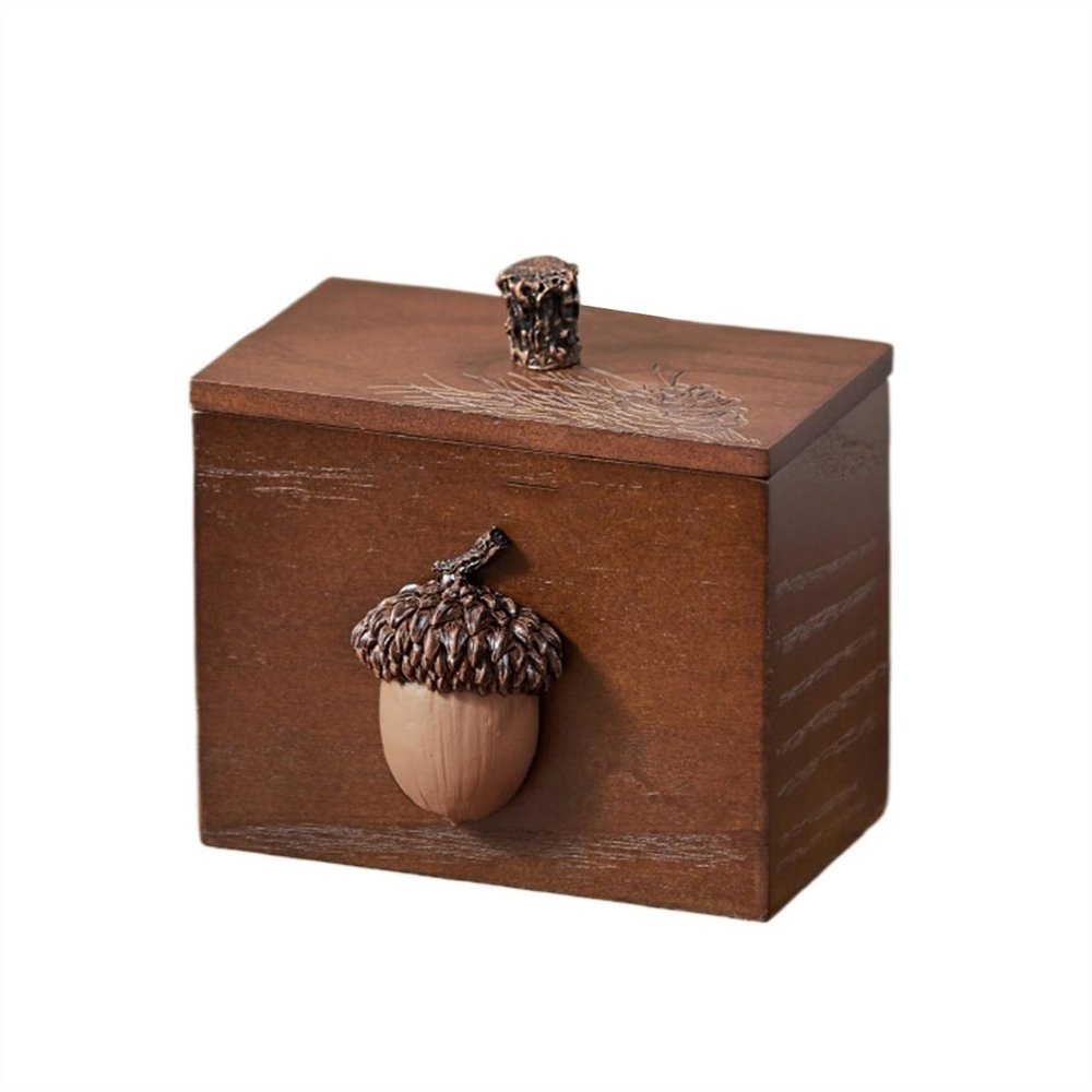 BABETRUE Toothpick Holder Toothpick Box Retro Toothpick Box with Lid and Compartment Cotton Swab Storage Box Home Desktop Toothpick Jar Toothpick Dispenser