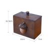 BABETRUE Toothpick Holder Toothpick Box Retro Toothpick Box with Lid and Compartment Cotton Swab Storage Box Home Desktop Toothpick Jar Toothpick Dispenser view 2