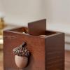 BABETRUE Toothpick Holder Toothpick Box Retro Toothpick Box with Lid and Compartment Cotton Swab Storage Box Home Desktop Toothpick Jar Toothpick Dispenser view 3