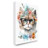 Cat Ice Cream Art Canvas Print Textured Poster - Framed Decorative Artwork for Home Bedroom Room Classroom Wall Decor, Gift for Adults (12x18Inch, Framed) view 2