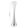 Msiud Desktop Stainless Steel Flower Vase, 7.87" L x 2.36" W x 1.96" H Thinnest Part is 1.2 cm Diameter Slim Cylinder Bud Vase for Wedding Centerpieces Round Mouth Waist Flower view 2