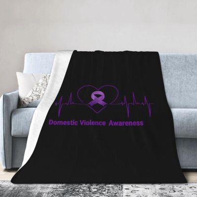 Domestic Violence Awareness Ultra-Soft Micro Flannel Blanket 40x30 inch Throw Blankets for Bedroom Sofa