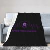 Domestic Violence Awareness Ultra-Soft Micro Flannel Blanket 40x30 inch Throw Blankets for Bedroom Sofa view 1
