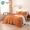 BOHOPOPM Burnt Orange Full Size Comforter Set, 3 Pieces Solid Terracotta Rust Breathable Fluffy Ultra Soft Polycotton Quilted Bedding Down Blanket Comforter for All Season (1 Conforter 2 Pillow Case) view 2
