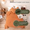 BOHOPOPM Burnt Orange Full Size Comforter Set, 3 Pieces Solid Terracotta Rust Breathable Fluffy Ultra Soft Polycotton Quilted Bedding Down Blanket Comforter for All Season (1 Conforter 2 Pillow Case) view 3