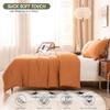 BOHOPOPM Burnt Orange Full Size Comforter Set, 3 Pieces Solid Terracotta Rust Breathable Fluffy Ultra Soft Polycotton Quilted Bedding Down Blanket Comforter for All Season (1 Conforter 2 Pillow Case) view 4