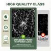 HAMBING Glass Display Cabinet with LED Lights and Lock, 4-Shelf Tempered Glass Curio Cabinet with 2 Doors, Collectible Display Showcase for Living Room, Bedroom  White view 3