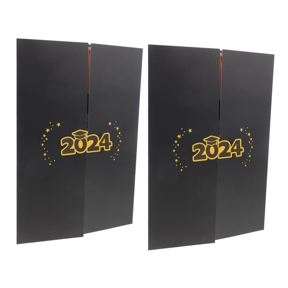 LALAFINA 2pcs Graduation Guest Book Elegant Signature Book for Class of Chic Portable Keepsake for Graduation Parties Design for Recording Memories and Messages