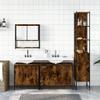 KCCKOM 4 Piece Bathroom Furniture Set Smoked Oak Engineered Wood,Versatile Bathroom Furniture Set with Spacious Storage for a Tidy and Stylish Bathroom view 3