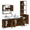 KCCKOM 4 Piece Bathroom Furniture Set Smoked Oak Engineered Wood,Versatile Bathroom Furniture Set with Spacious Storage for a Tidy and Stylish Bathroom view 4