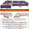 RIWIKIIA L Shape Stretch Sectional Sofa Covers for 1 2 3 4 Seater, High Stretch Velvet Couch Cover with Elastic Bottom, Solid Color Sofa Slipcover Furniture Protector for Living Room, Light Gray view 4