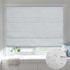 Moonice Cordless Roman Shades for Windows Blackout Waterproof Fabric Roman Blinds for Indoor Windows, Privacy Thermal Insulated Linen Roman Shades for Bedroom Home Office, Light Gray view 1