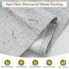 Moonice Cordless Roman Shades for Windows Blackout Waterproof Fabric Roman Blinds for Indoor Windows, Privacy Thermal Insulated Linen Roman Shades for Bedroom Home Office, Light Gray view 3