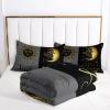 Ntlfup Moon and Sun Bedding Set Full Size Boho Style 3pcs Bedding Set, Grey and Black Comforter Home Decoration view 3