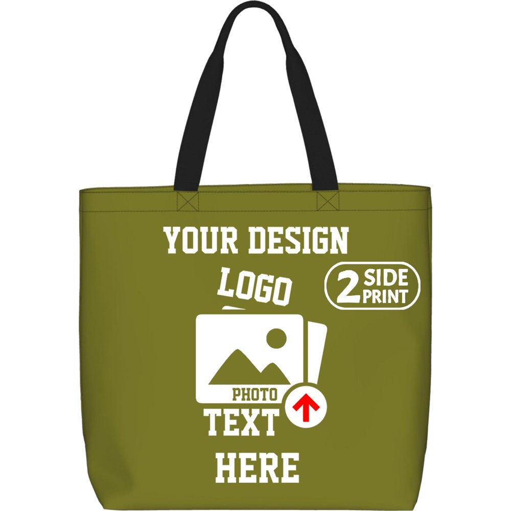 Custom Handbags Design Your Own Personalized Tote Bags Unisex Custom Bag handbag Reusable shopping Military Green Custom Tote Bag Bulk