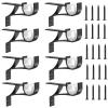 Anndason No Drilling Curtain Rod Brackets No Drill Curtain Rod Holders Curtain Rod Brackets Without Drilling Curtain Rod Hooks for 1 Inch Rod, Black Color, (Set of 8) view 1