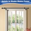 Anndason No Drilling Curtain Rod Brackets No Drill Curtain Rod Holders Curtain Rod Brackets Without Drilling Curtain Rod Hooks for 1 Inch Rod, Black Color, (Set of 8) view 2