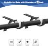 Anndason No Drilling Curtain Rod Brackets No Drill Curtain Rod Holders Curtain Rod Brackets Without Drilling Curtain Rod Hooks for 1 Inch Rod, Black Color, (Set of 8) view 4