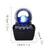 FEELIN Tabletop Waterfall Fountain Tabletop Water Fountain Indoor Desktop Fountain with Rolling Ball Waterfall Fountain for Modern Home Decor Office 7 Inch Water Fountains Indoor(A) view 2