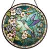 Lurtwais 1 Piece of Painted Hummingbird Window Hanging Acrylic Hummingbird Window Panel Mural for Home Decoration, Suitable for Hanging Hummingbird Decoration, Garden Wall Decoration view 1