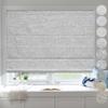 Moonice Cordless Roman Shades for Windows Blackout Waterproof Fabric Roman Blinds for Indoor Windows, Privacy Thermal Insulated Linen Roman Shades for Bedroom Home Office, Sliver Gray view 1