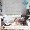 Moonice Cordless Roman Shades for Windows Blackout Waterproof Fabric Roman Blinds for Indoor Windows, Privacy Thermal Insulated Linen Roman Shades for Bedroom Home Office, Sliver Gray view 2