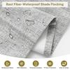 Moonice Cordless Roman Shades for Windows Blackout Waterproof Fabric Roman Blinds for Indoor Windows, Privacy Thermal Insulated Linen Roman Shades for Bedroom Home Office, Sliver Gray view 3