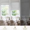 Moonice Cordless Roman Shades for Windows Blackout Waterproof Fabric Roman Blinds for Indoor Windows, Privacy Thermal Insulated Linen Roman Shades for Bedroom Home Office, Sliver Gray view 4