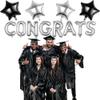 Pargleev CONGRATS GRAD Silver Black Balloon Gift Set - Perfect Graduation Gift - Complete 19-Piece Party Kit with 16 Letters + 18" Stars - Ready-to-Give Celebration Package 2026 view 3