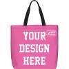 Customized Handbag,Personalized Tote Bags Unisex Reusable Design Your Own Custom Bag handbag shopping Pink Custom Tote Bag Bulk view 1