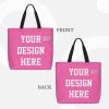 Customized Handbag,Personalized Tote Bags Unisex Reusable Design Your Own Custom Bag handbag shopping Pink Custom Tote Bag Bulk view 3
