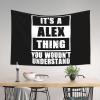 YVNUM 60x40 Inches Tapestry,It'S A Alex Thing You Woudn'T Understand Wall Hanging Wall Art For Bedroom Living Room Dorm Decor, Black view 3
