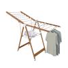 SDdPulse Clothes Airer in Aluminium Alloy, 2 Tier Clothes Drying Rack for Towel Clothes Sheets, Foldable Laundry Rack for Indoor and Outdoor Use, Load 120kg, with 4 Wheels (160cm/63in) view 1