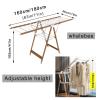 SDdPulse Clothes Airer in Aluminium Alloy, 2 Tier Clothes Drying Rack for Towel Clothes Sheets, Foldable Laundry Rack for Indoor and Outdoor Use, Load 120kg, with 4 Wheels (160cm/63in) view 3