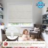 Moonice Cordless Roman Shades for Windows Blackout Waterproof Fabric Roman Blinds for Indoor Windows, Privacy Thermal Insulated Linen Roman Shades for Bedroom Home Office, Light Khaki view 2