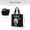 Custom Design Your Own Personalized Tote Bags Unisex Reusable Black Tote Bag Bulk view 2