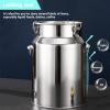 AIZYR Stainless Steel Milk Can Milk Bucket Oil Barrel with Lid Transport Tank Sealed Barrel Wine Jar Container for Milk Oil Wine,5L 17X24cm view 4