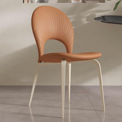 BK&MF Modern Dining Chairs Set of 2, Upholstered Faux Leather Kitchen Accent Chair,Minimalist Vintage Style for Outdoor & Indoor,H,50x47x83cm(20x19x33inch)
